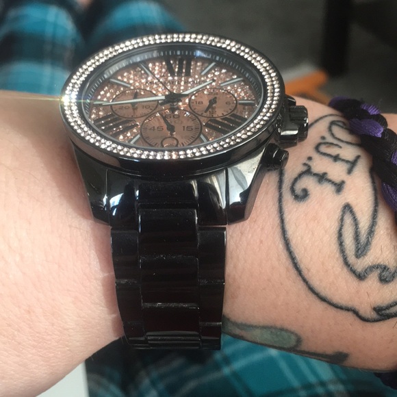 Michael Kors black and gold sparkly watch - Picture 3 of 5